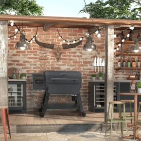 BBQ Bull Pit® par Ambiance® dans un jardin style country - Passion Feu®