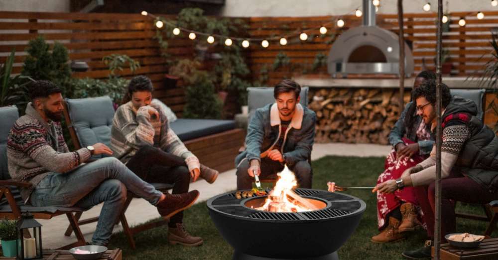 Barbecue à foyer en fonte - La vie est meilleure à la piscine