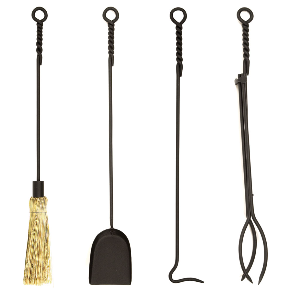 Ensemble d'outils pour foyer ou poêle à bois. De quels outils ai-je besoin pour mon foyer au bois?